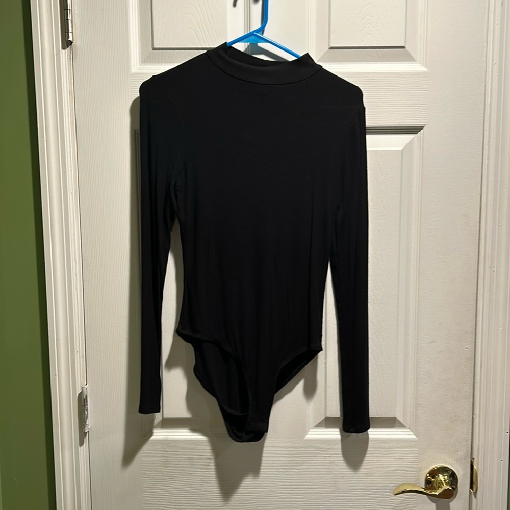 Black long sleeve body suit